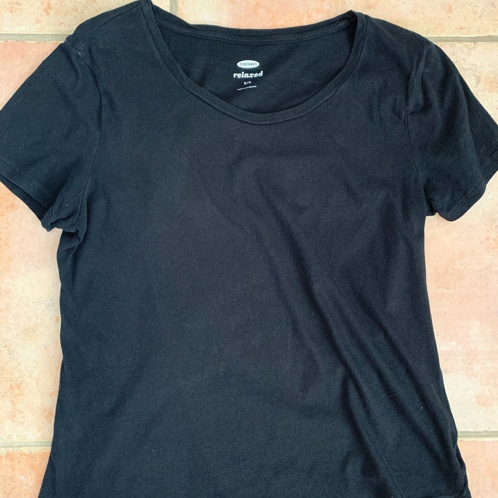 Black Plain Tee